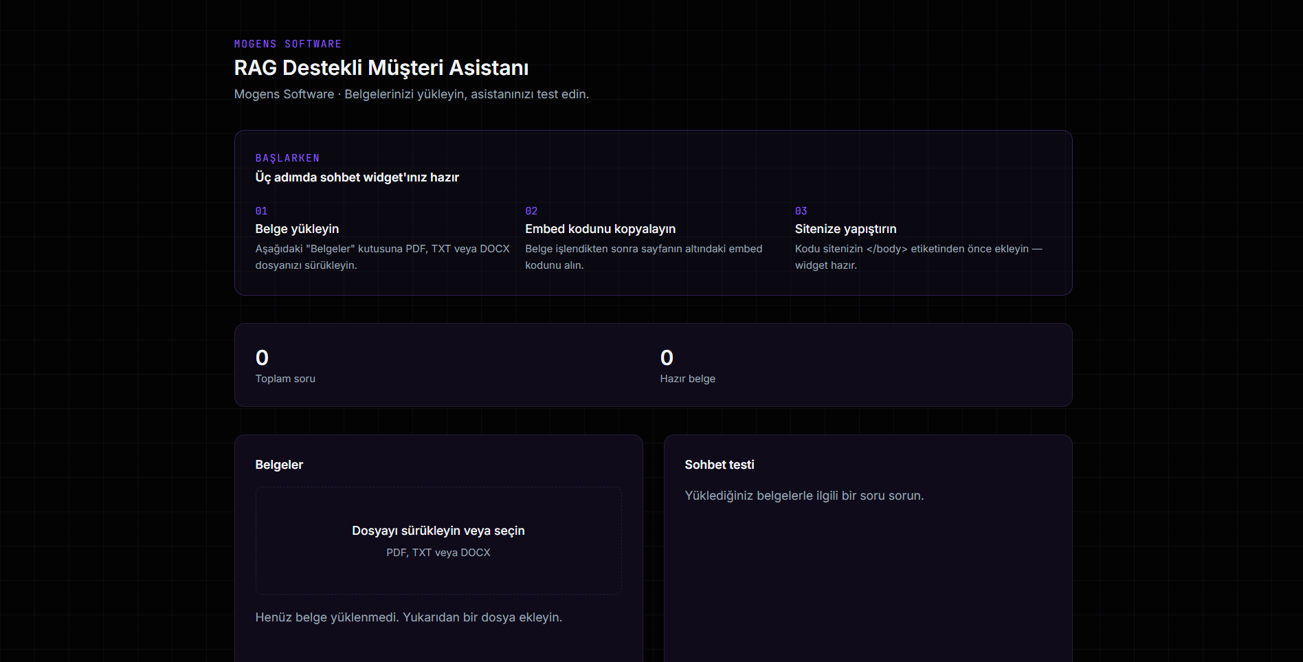 Document-Based Chat Widget for Websites